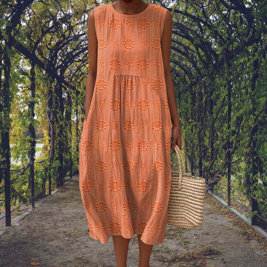 GINEVRA | Flowy sleeveless maxi dress with pockets