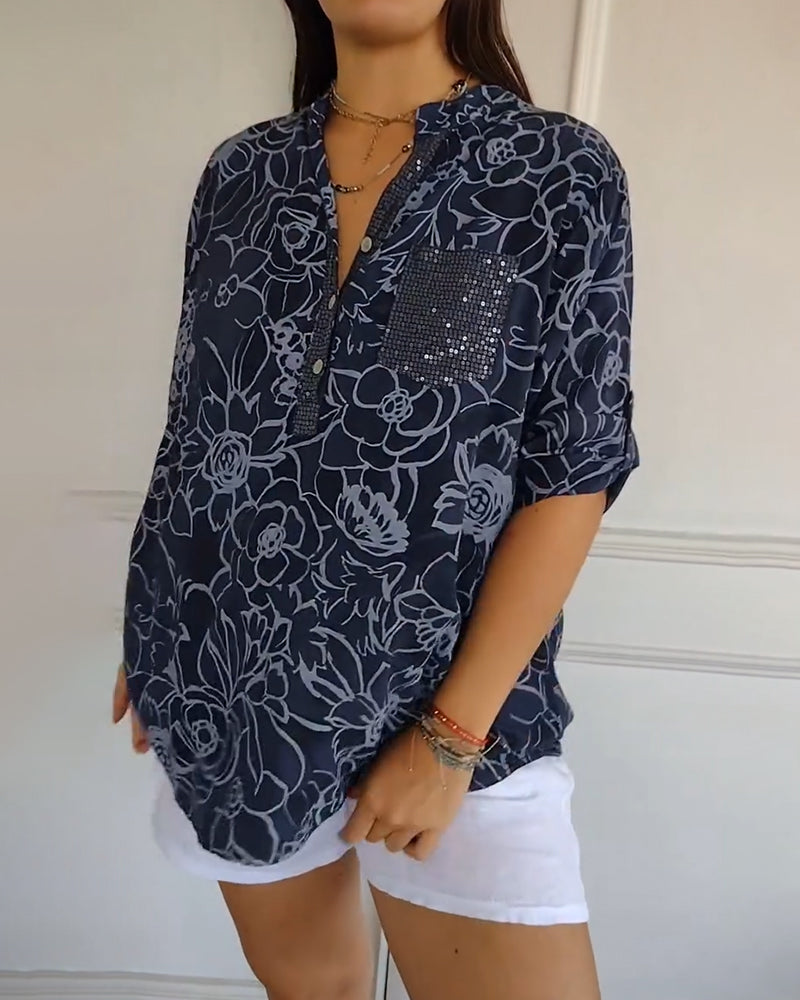ROWELLA | Relaxed blouse with floral print