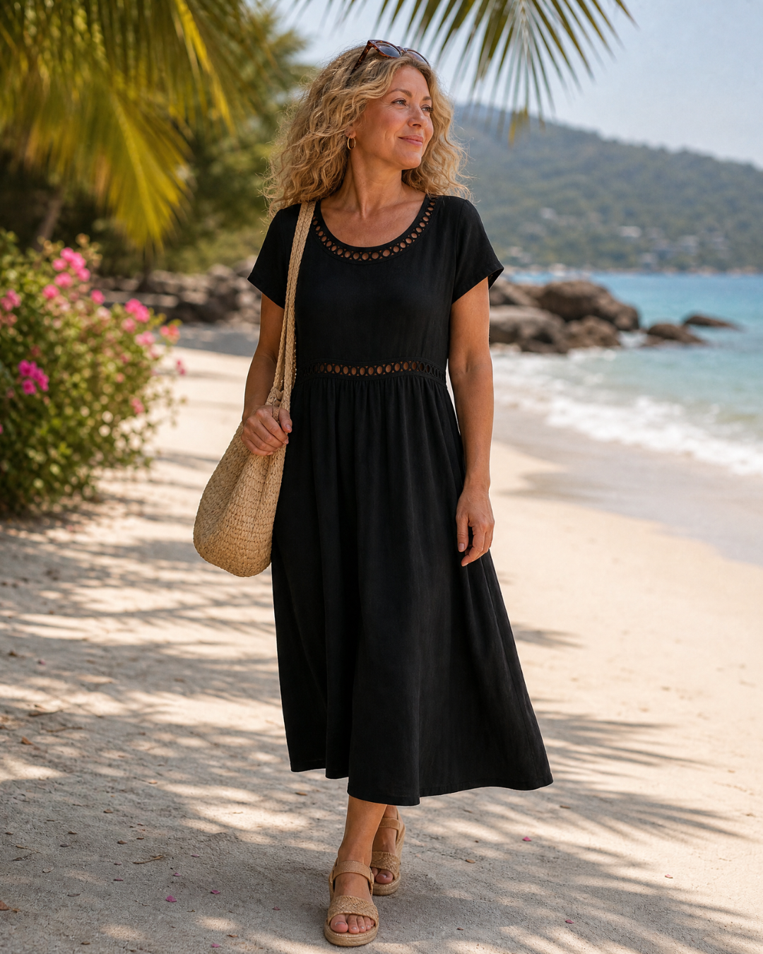 SORMANE | Everyday relaxed dress with textured fabric