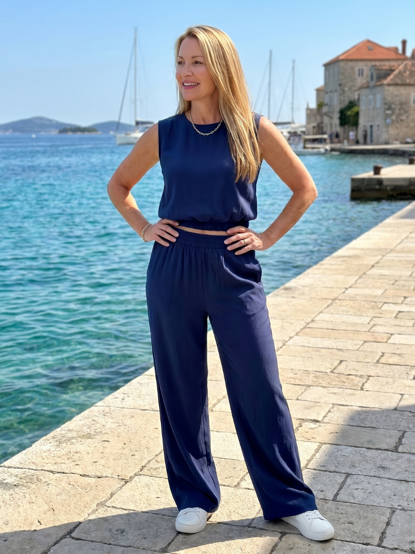 OTILIA | Set with wide-leg pants