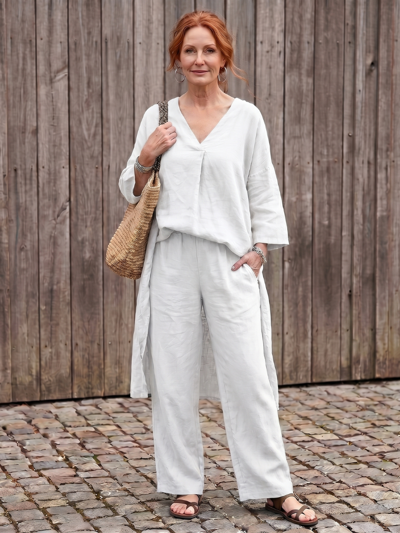 ONYX | Relaxed tunic set with wide-leg pants