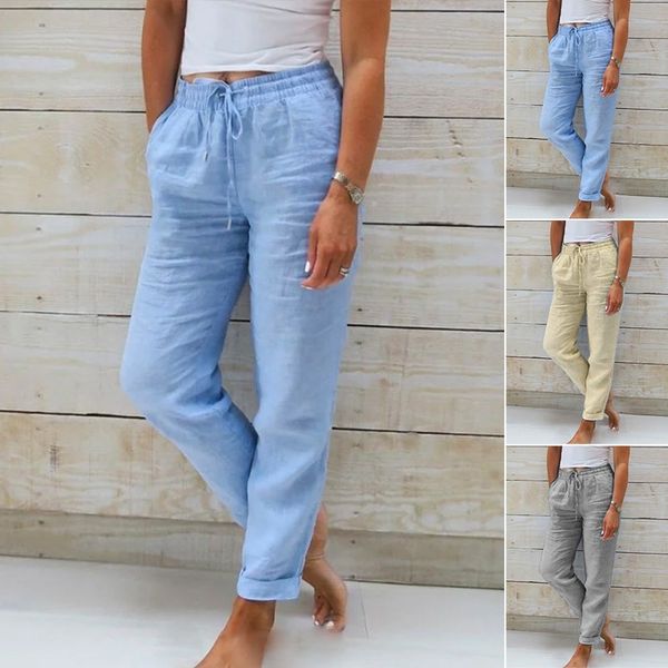 AURORA | Drawstring-waist pants with straight leg