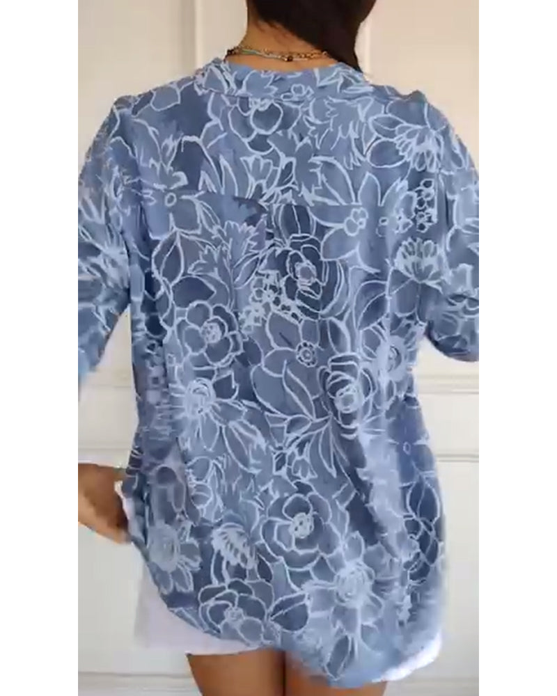 ROWELLA | Relaxed blouse with floral print