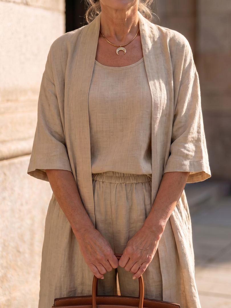 YAEL | Three-piece set with wide-leg pants