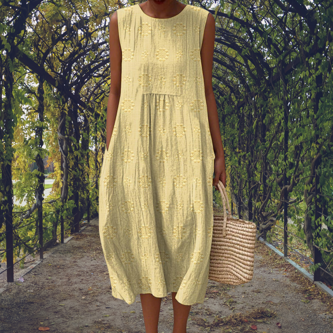 GINEVRA | Flowy sleeveless maxi dress with pockets