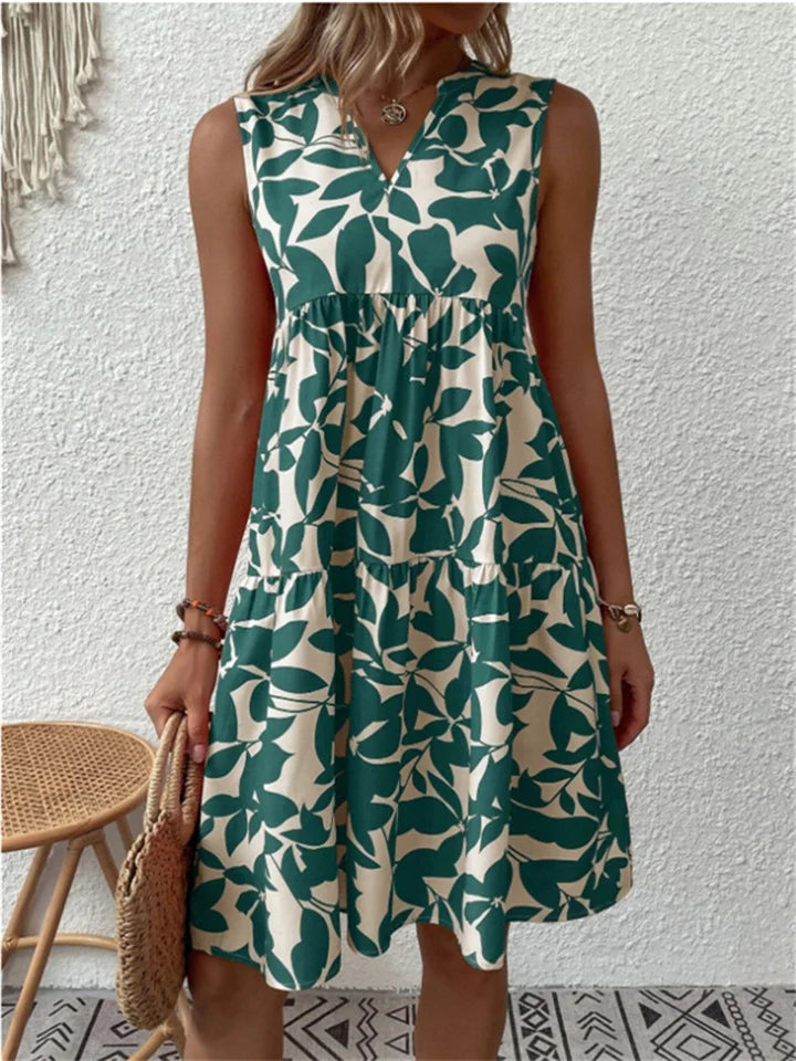 BEVERLY | Soft-drape floral dress for warm occasions