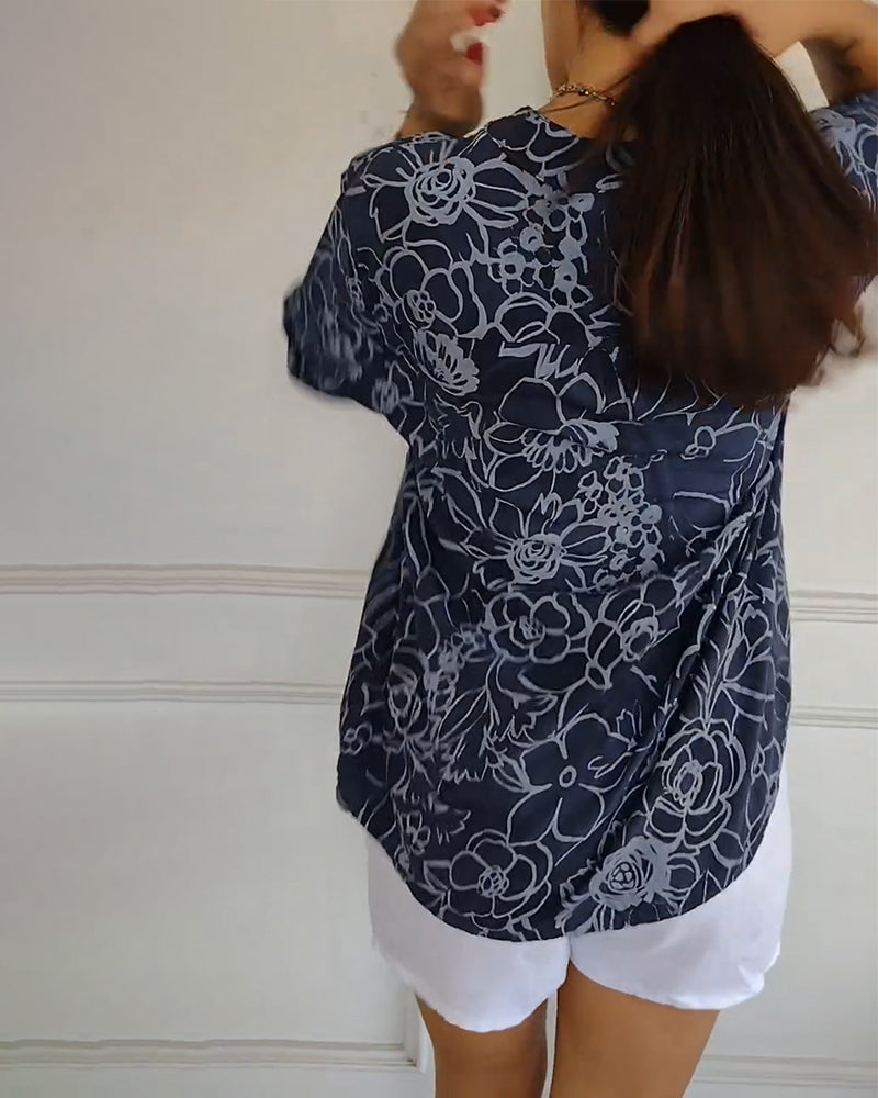 ROWELLA | Relaxed blouse with floral print