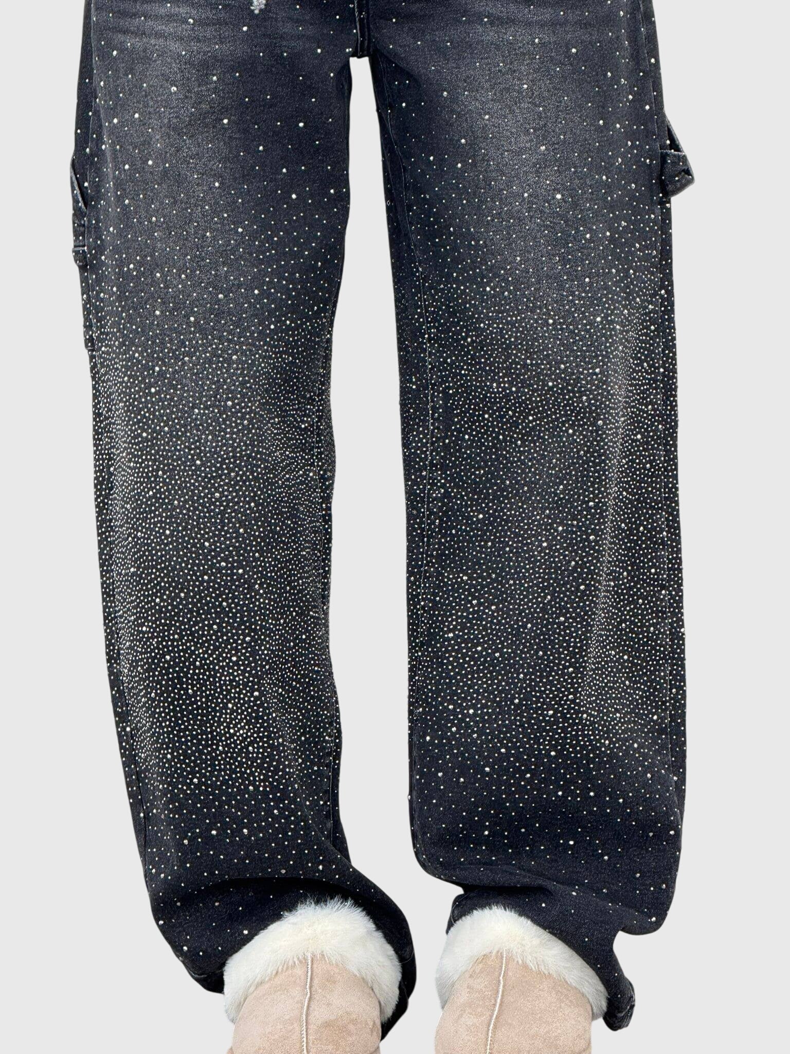 STELLA | Diamond-embellished wide-leg pants
