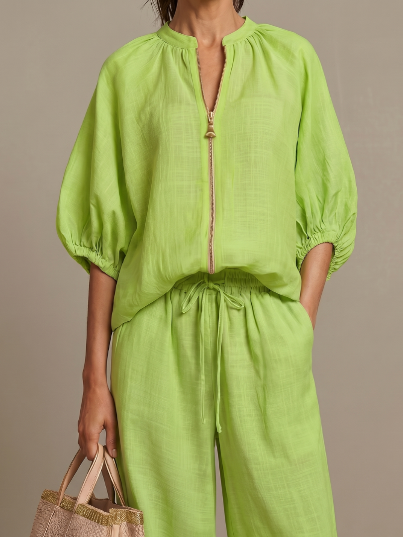 NATALIA | Set with wide-leg pants