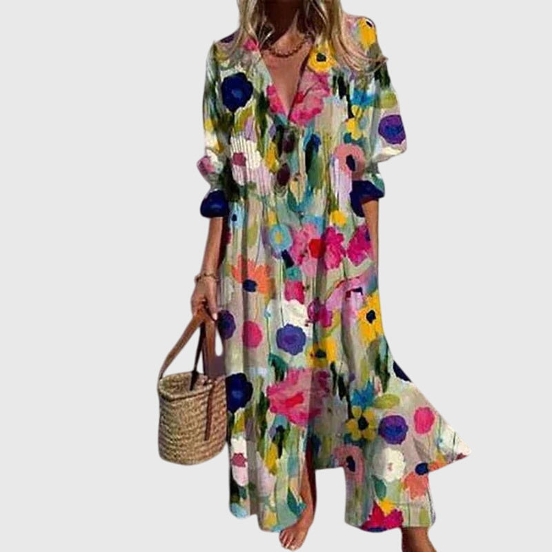 ZARIAH | Flowy bohemian dress with relaxed silhouette