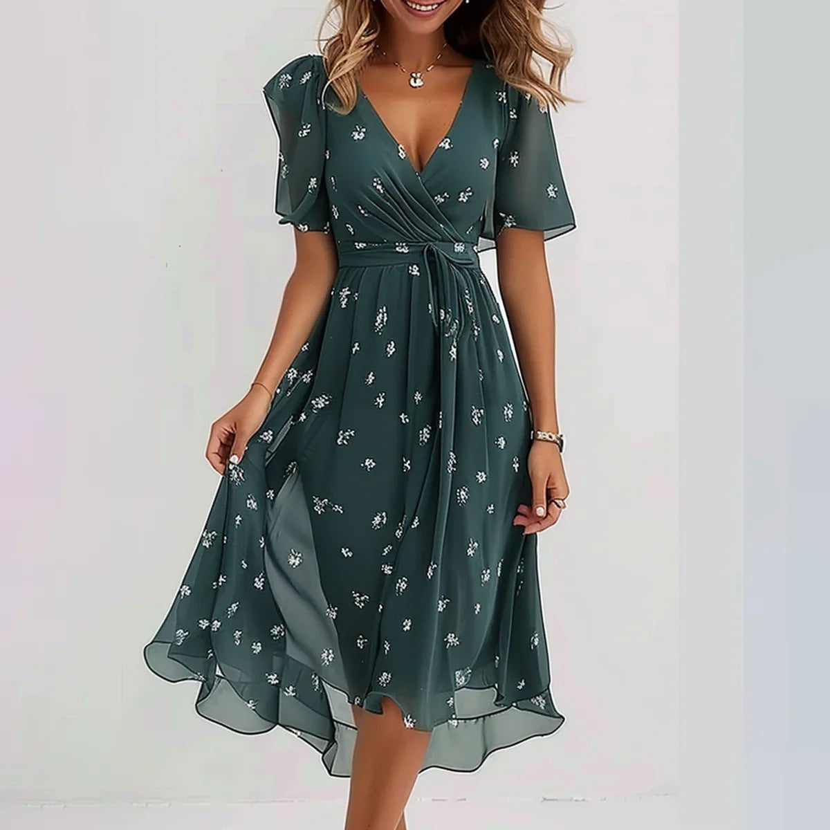 GRACE | Sleeveless summer dress in breathable fabric