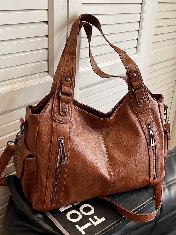 BAGNOLE | Studded tote bag with zip closure