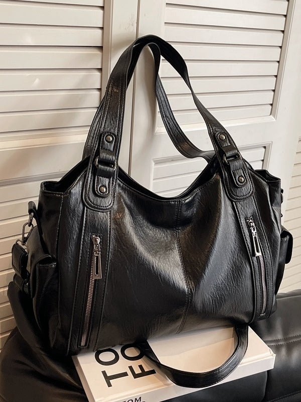 BAGNOLE | Studded tote bag with zip closure