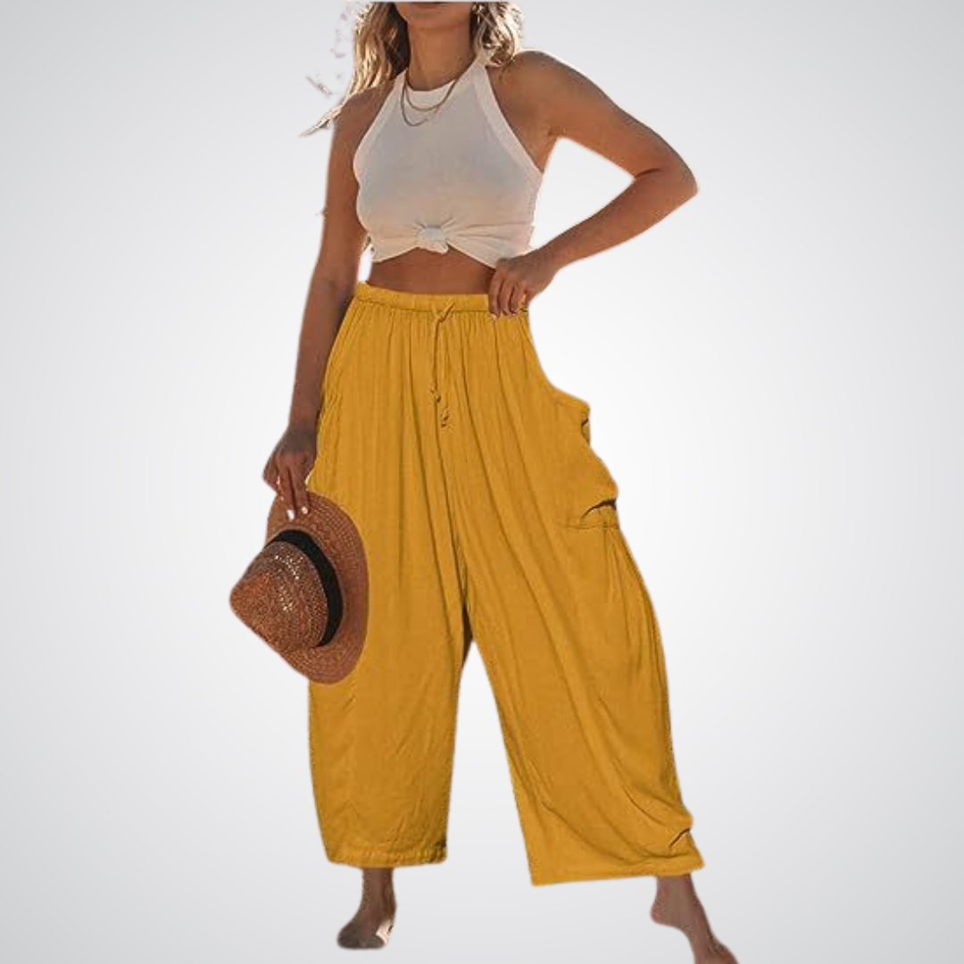 ELENA | High-rise wide-leg pull-on pants