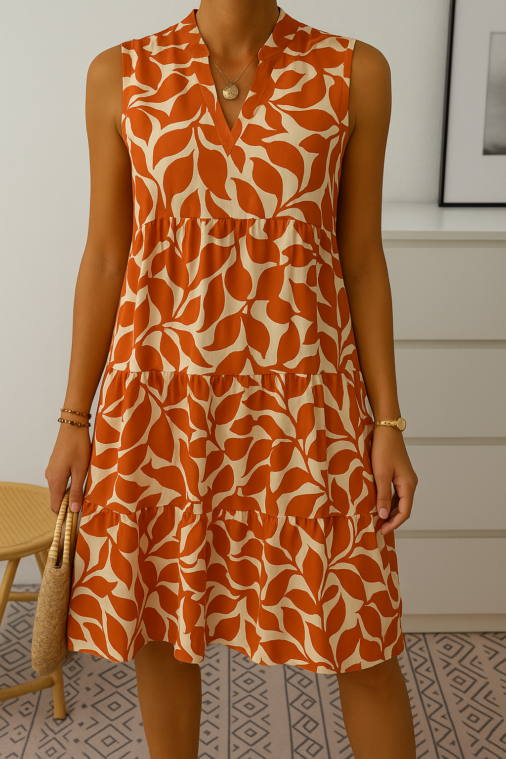 TESSA | Flowy midi dress with floral print