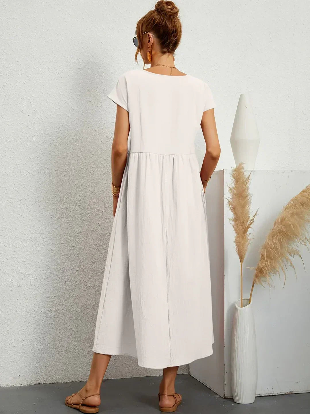URSINA | Fluid midi dress with relaxed silhouette
