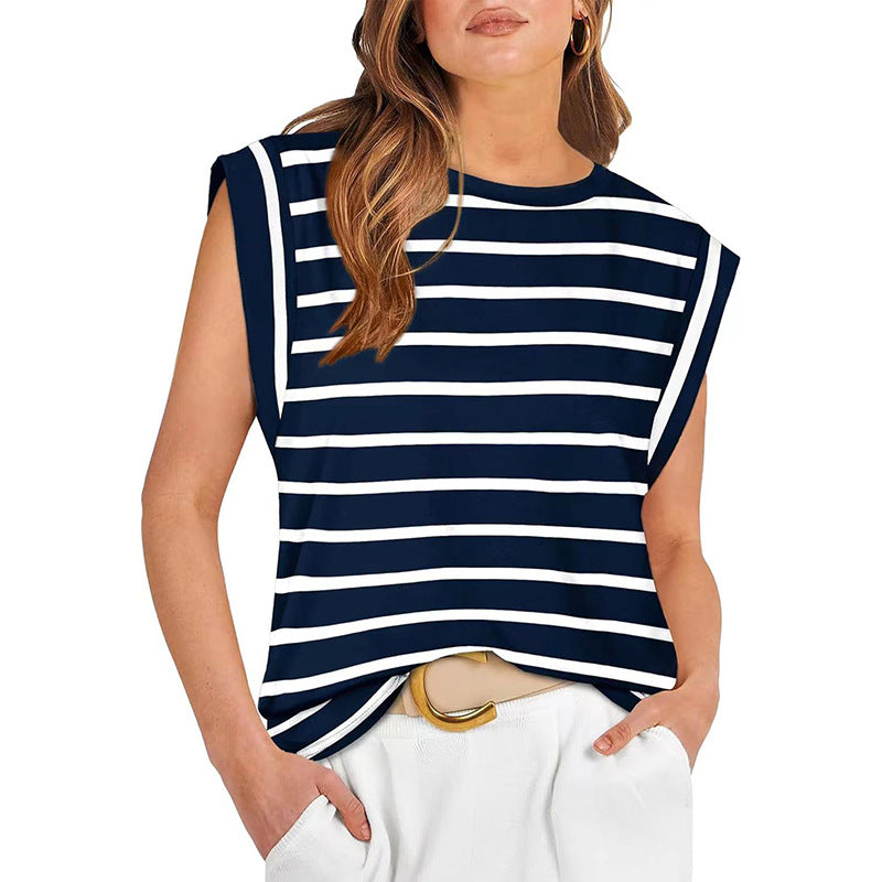AUBREY | Breezy cap-sleeve top with scoop neck