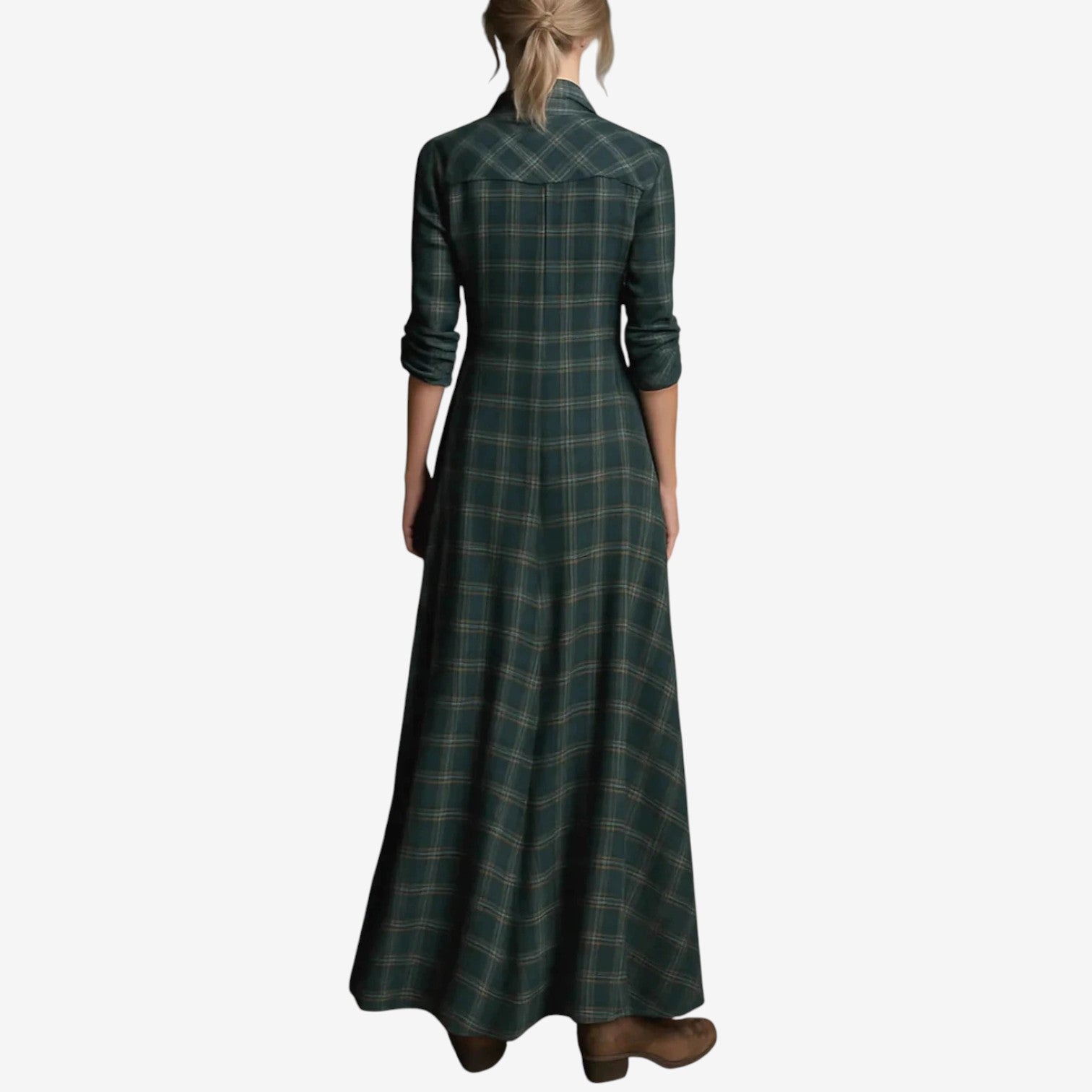 MARCELLINE | Button-front midi dress with collar