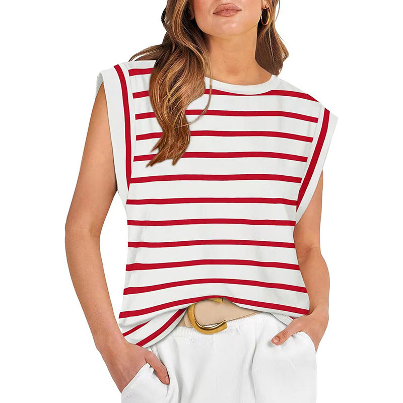 AUBREY | Breezy cap-sleeve top with scoop neck