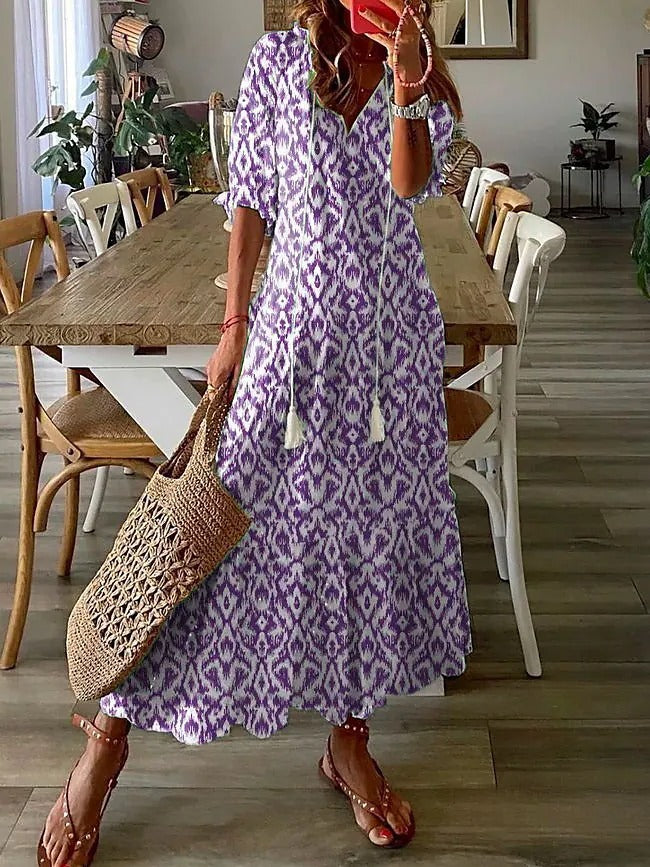 BEATRICE | Lightweight maxi dress with V-neckline