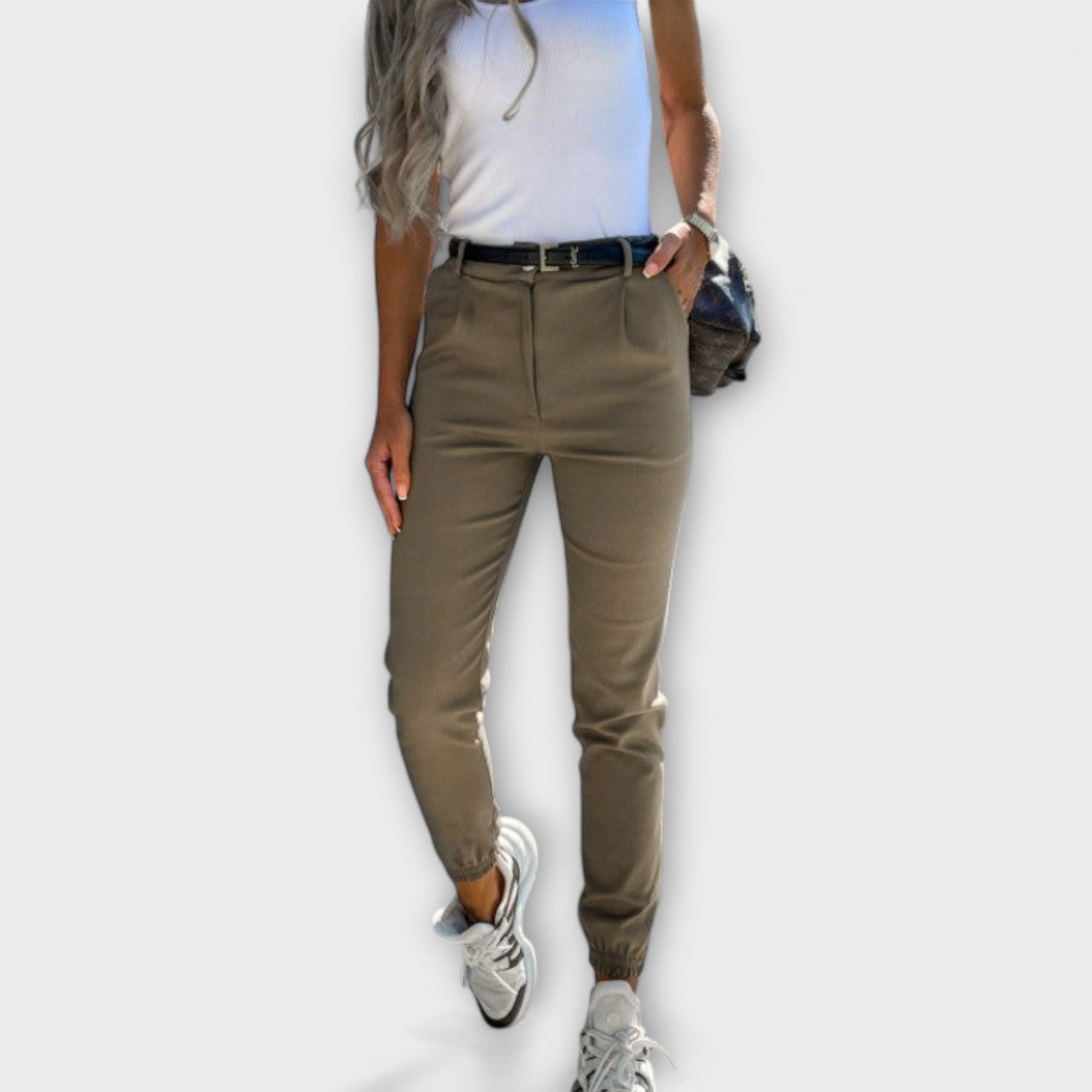 MELANIA | Stretch pants with soft-touch fabric