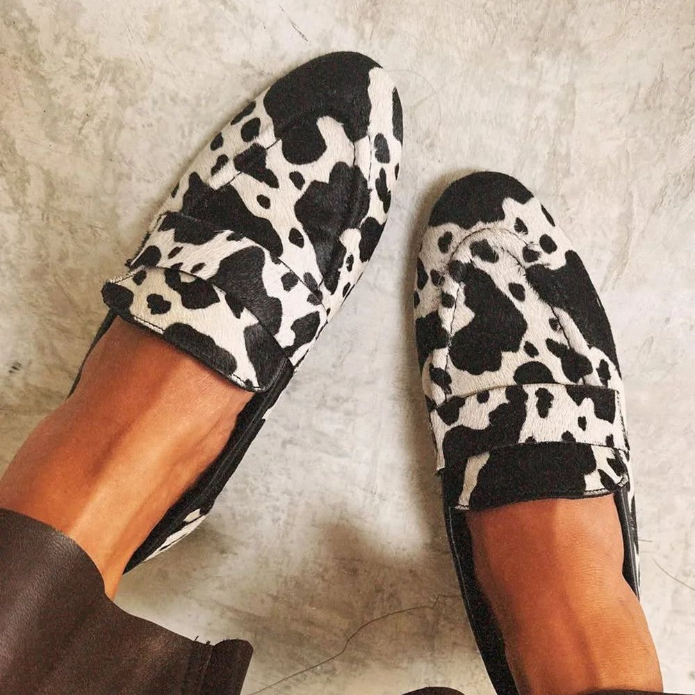 QUINN | Animal print loafers with bold pattern