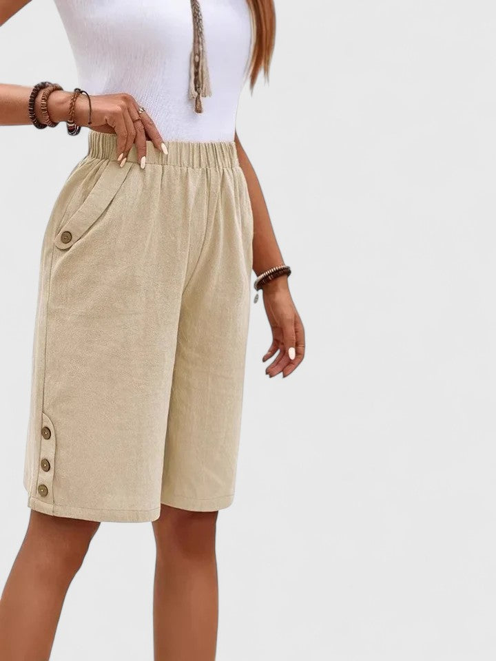 DENISE | Everyday high-rise shorts with relaxed fit