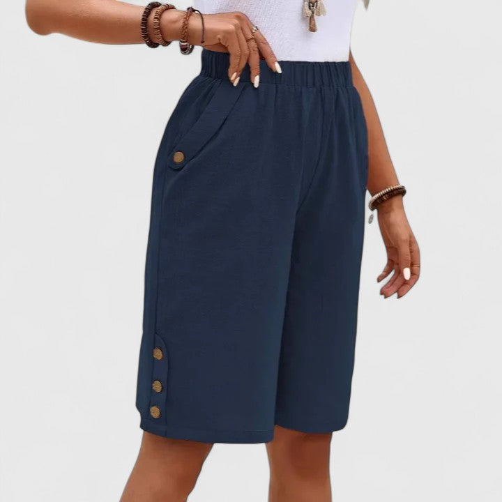 DENISE | Everyday high-rise shorts with relaxed fit
