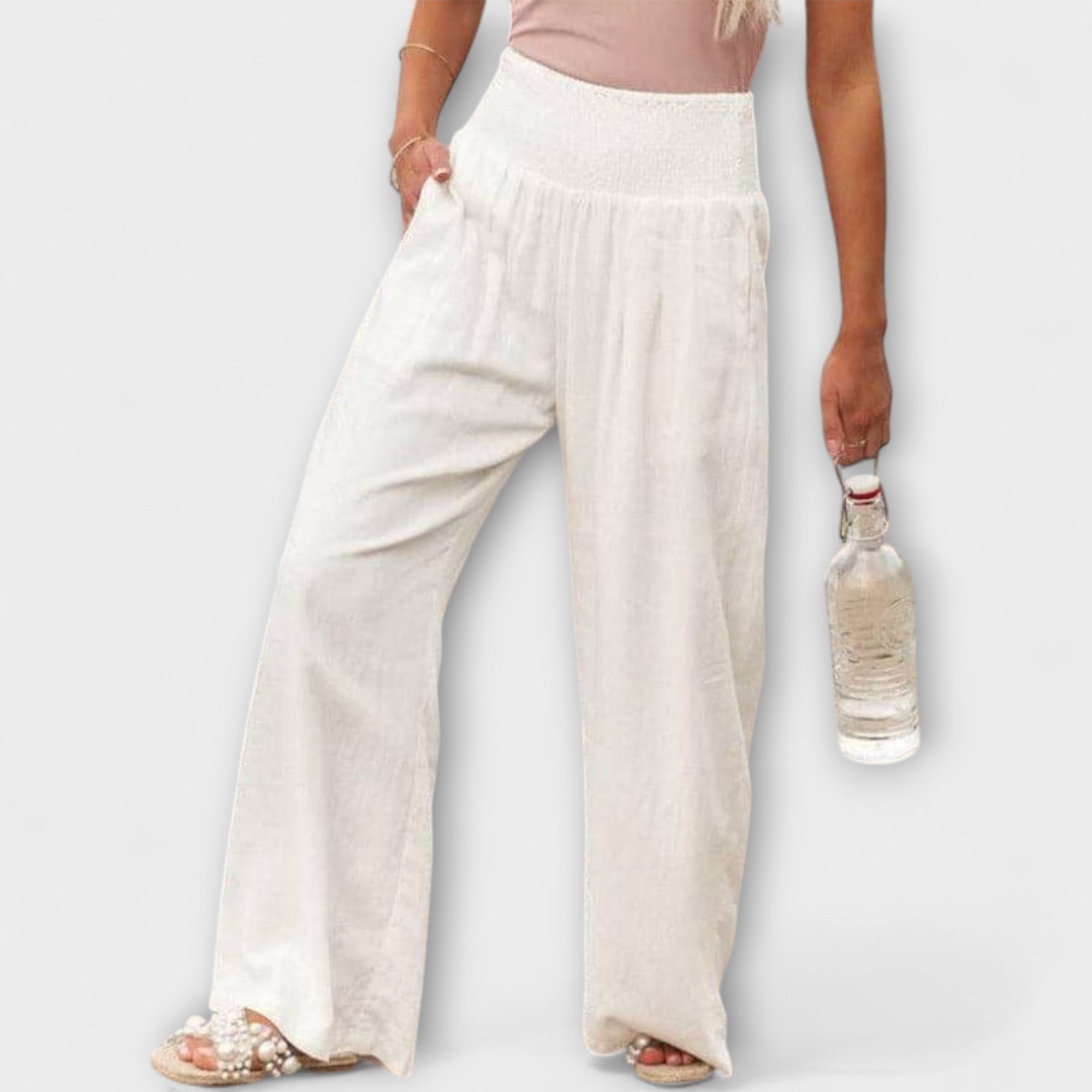 THEARYA | Wide-leg pants in soft-touch fabric