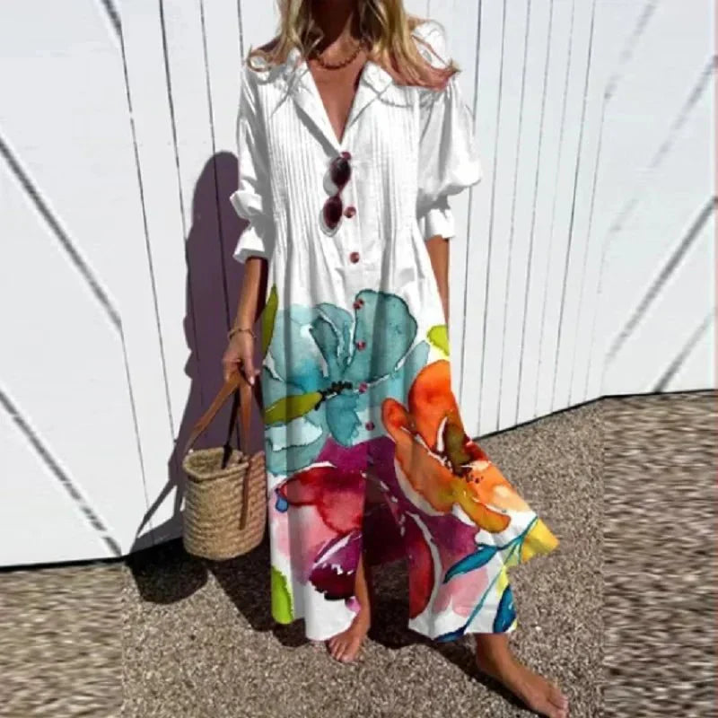 SOLEIL | Soft-touch maxi dress with flowing silhouette