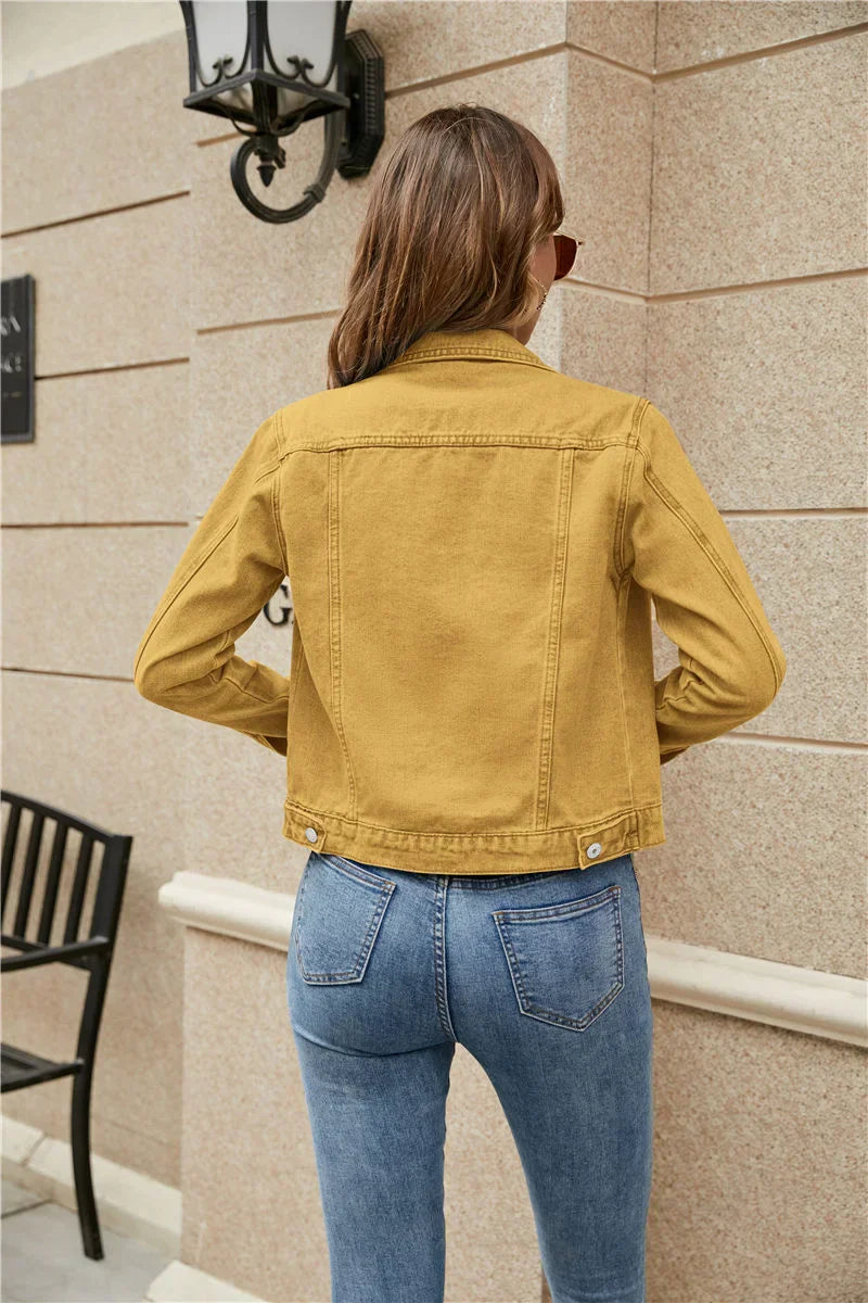 MACKENZIE | Cropped jacket with button placket
