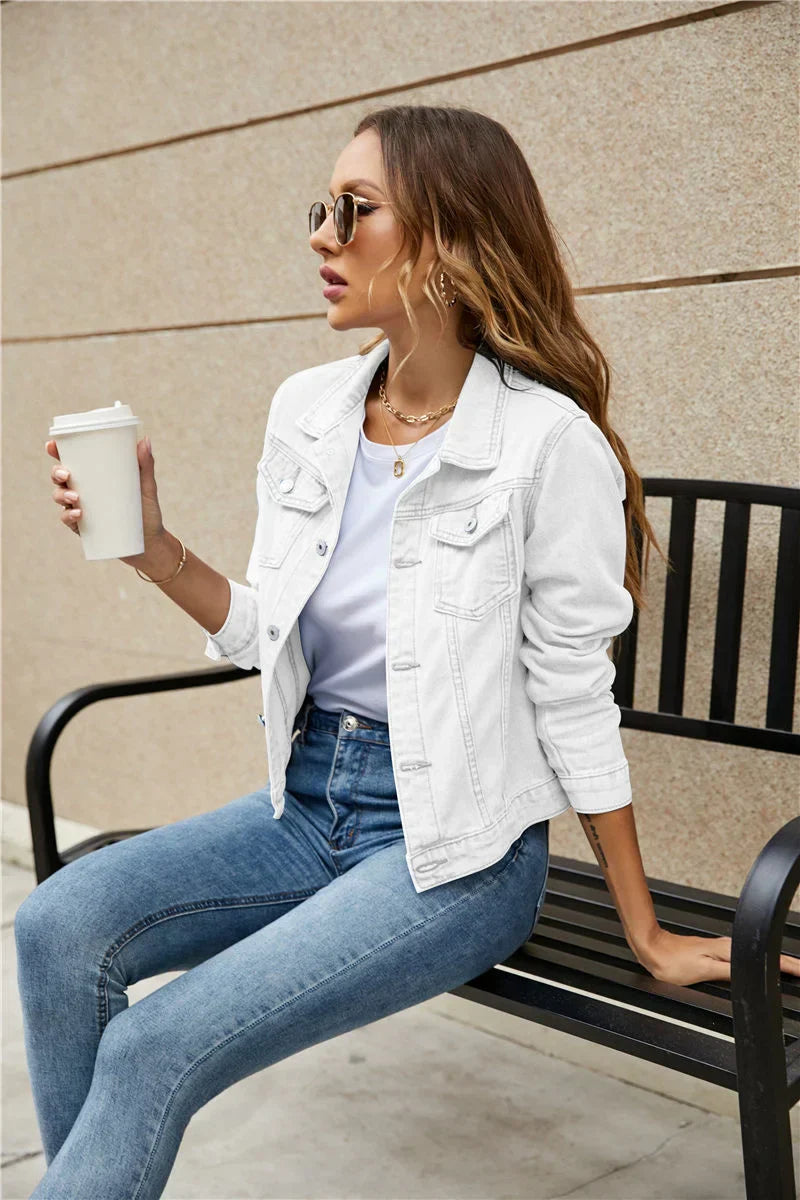 MACKENZIE | Cropped jacket with button placket