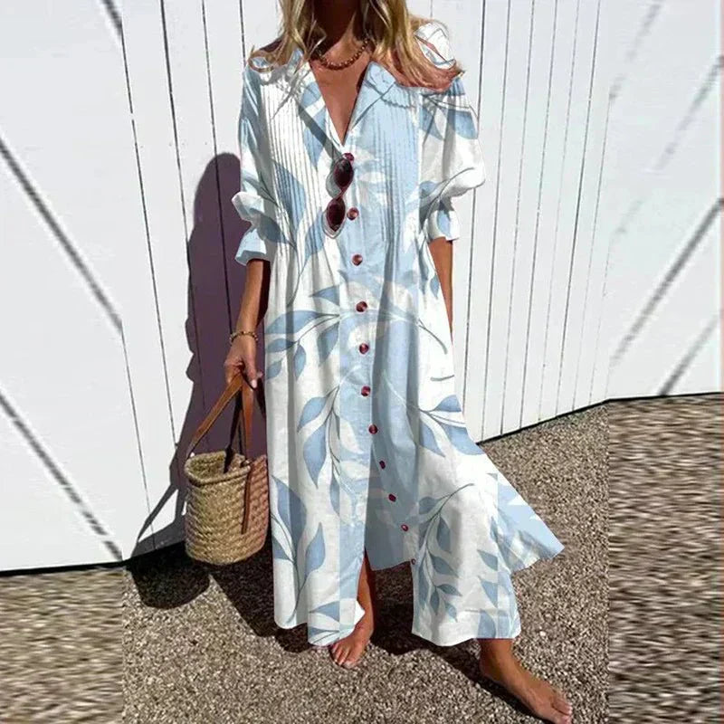 SOLEIL | Soft-touch maxi dress with flowing silhouette