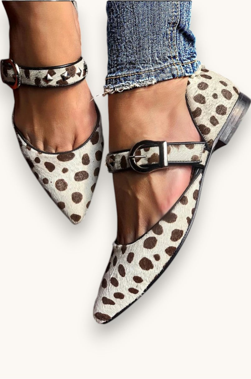 EMERY | Mary Jane flats with stud details