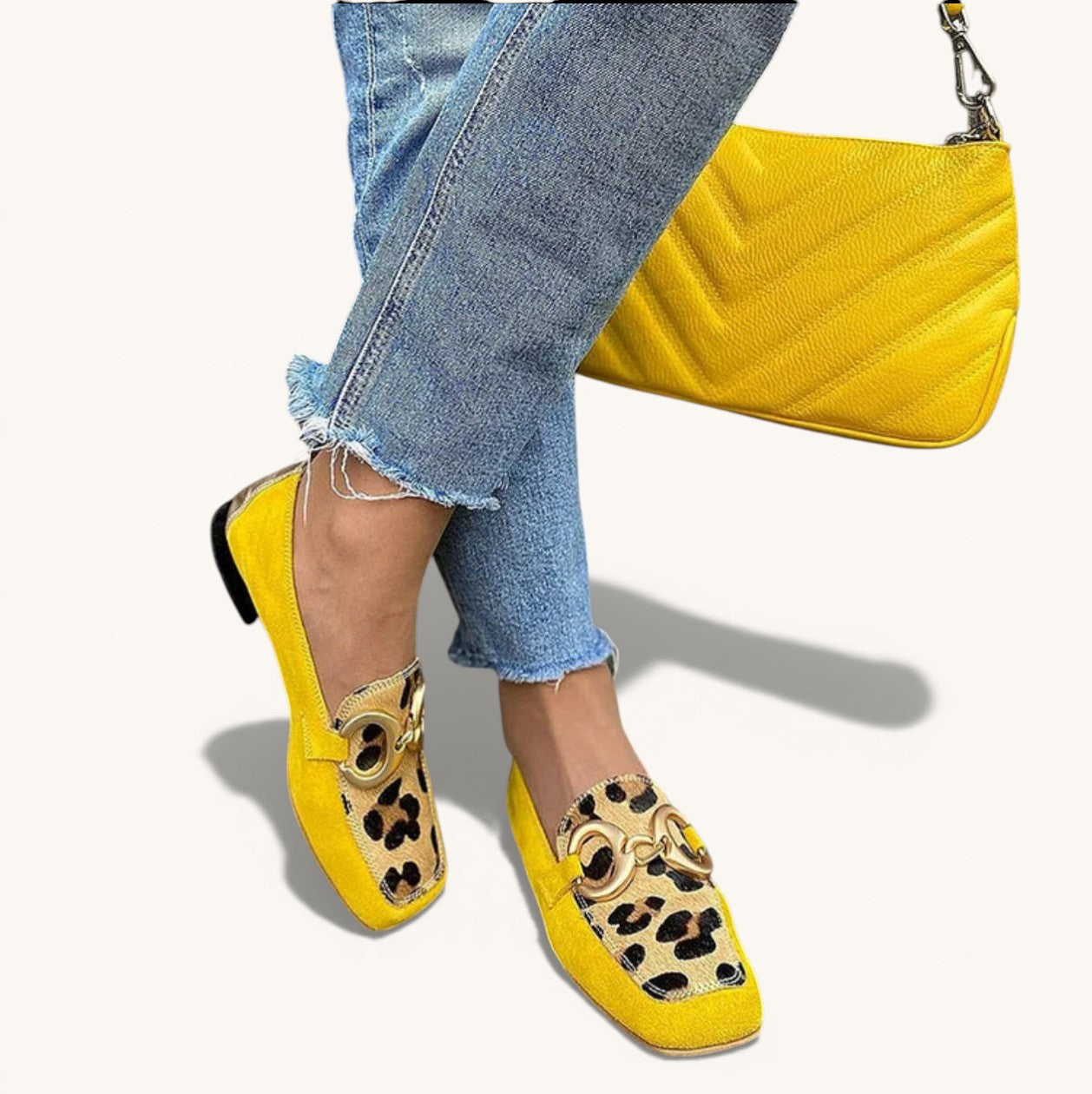 STELLE | Animal print loafers with sleek finish