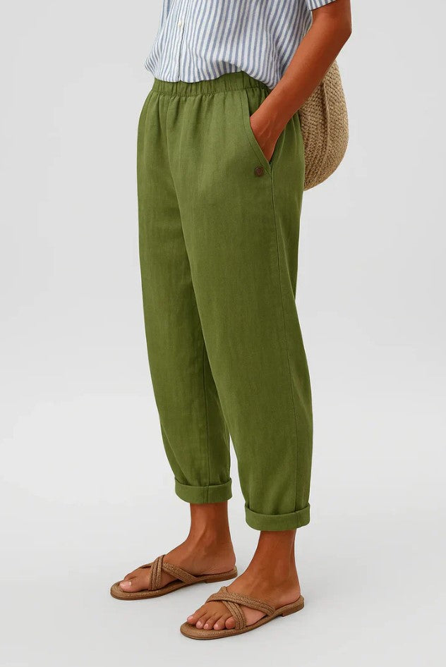 STELLA | Elastic-back wide-leg pants in soft fabric