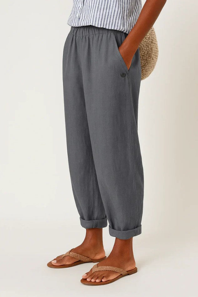 STELLA | Elastic-back wide-leg pants in soft fabric