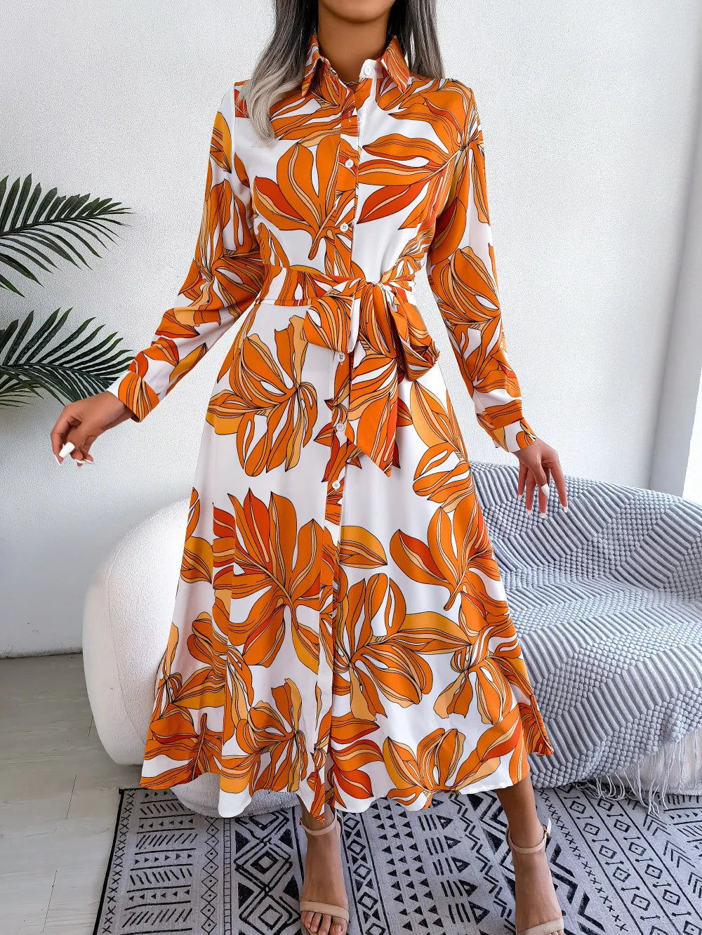JASMINE | Floral shirt-dress for summer days