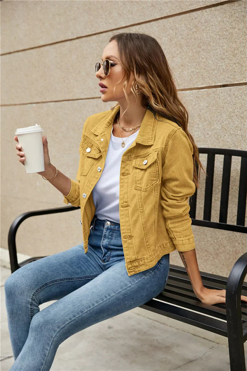 MACKENZIE | Cropped jacket with button placket