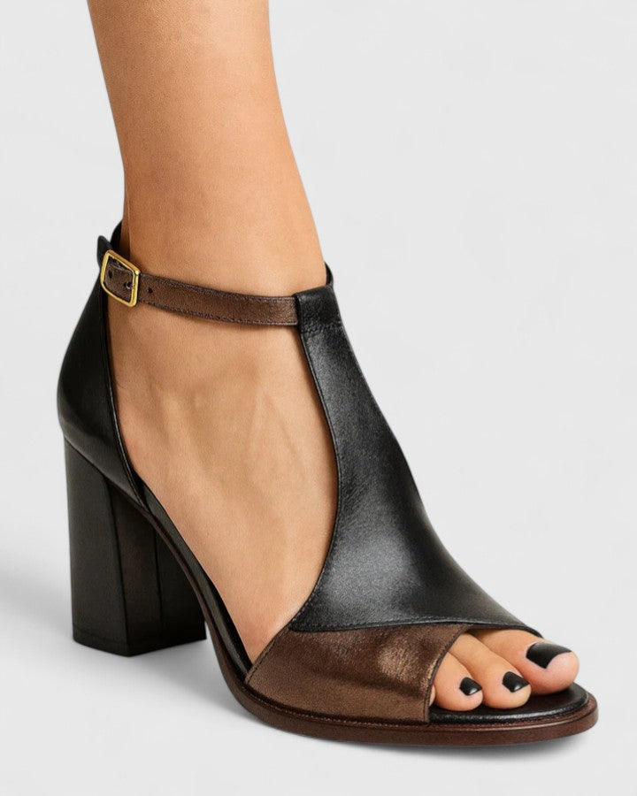 KENZIRA | Block heel sandal with ankle strap