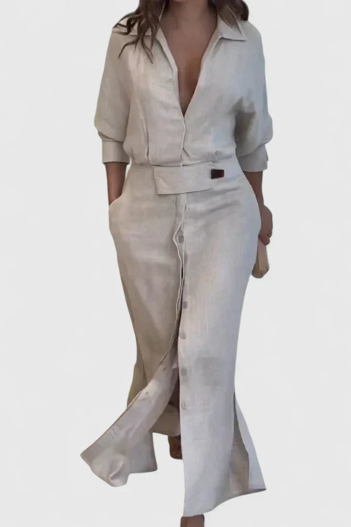 MONIQUE | Flowy maxi dress with V-neck