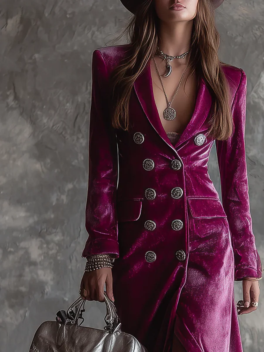 VYNLA | Tailored double-breasted maxi dress