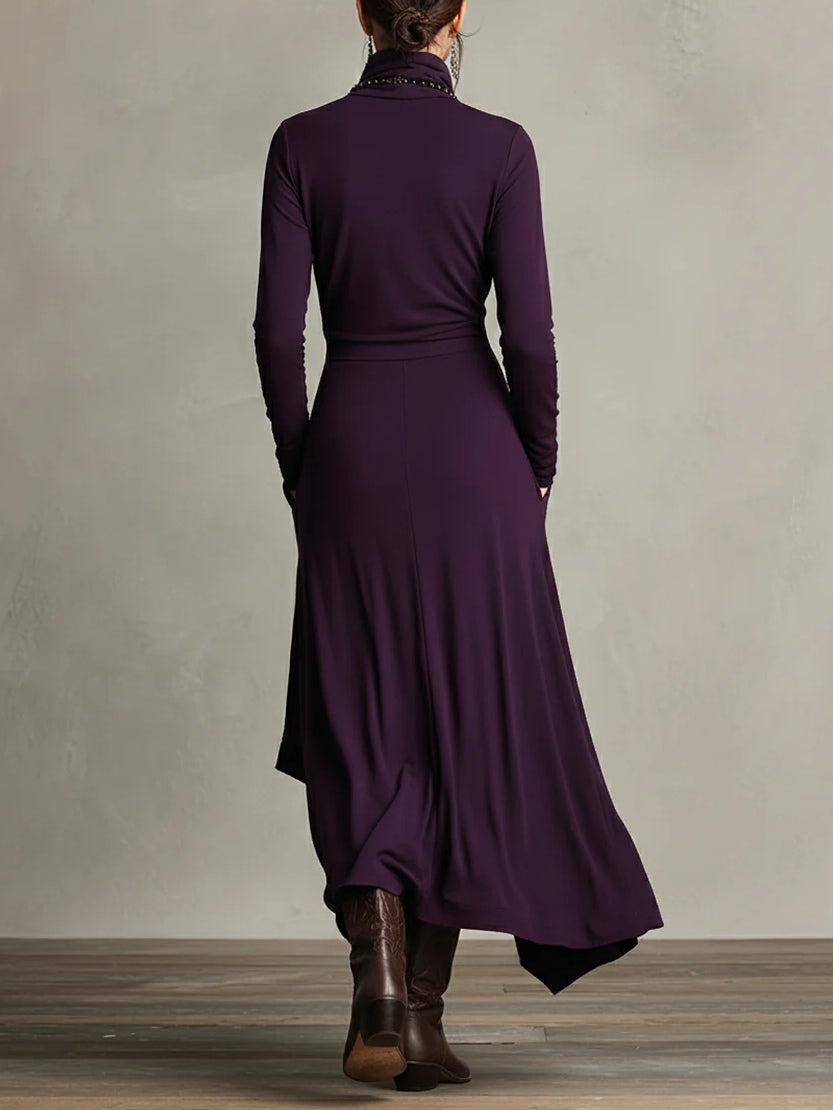 KEIRAE | Flowy maxi dress with high neckline