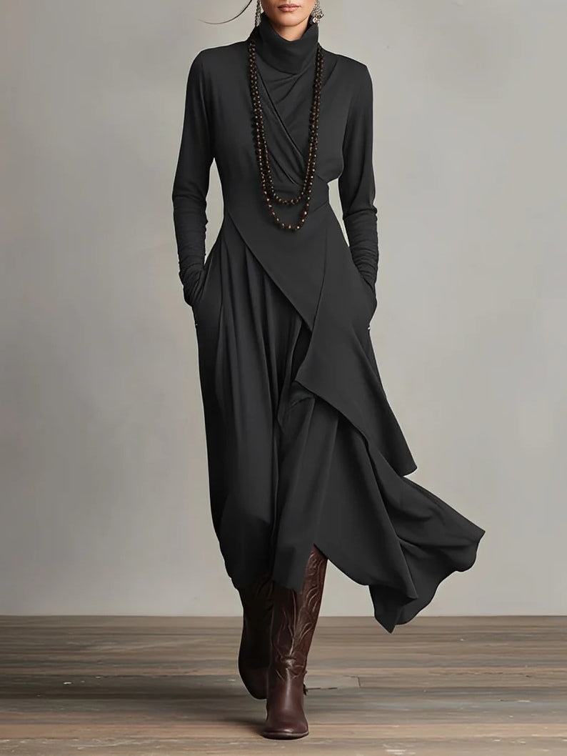 KEIRAE | Flowy maxi dress with high neckline