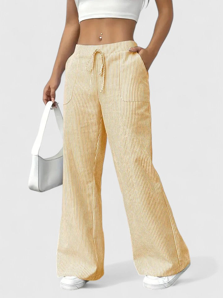 TATIENNE | Wide-leg pants with drawstring waist