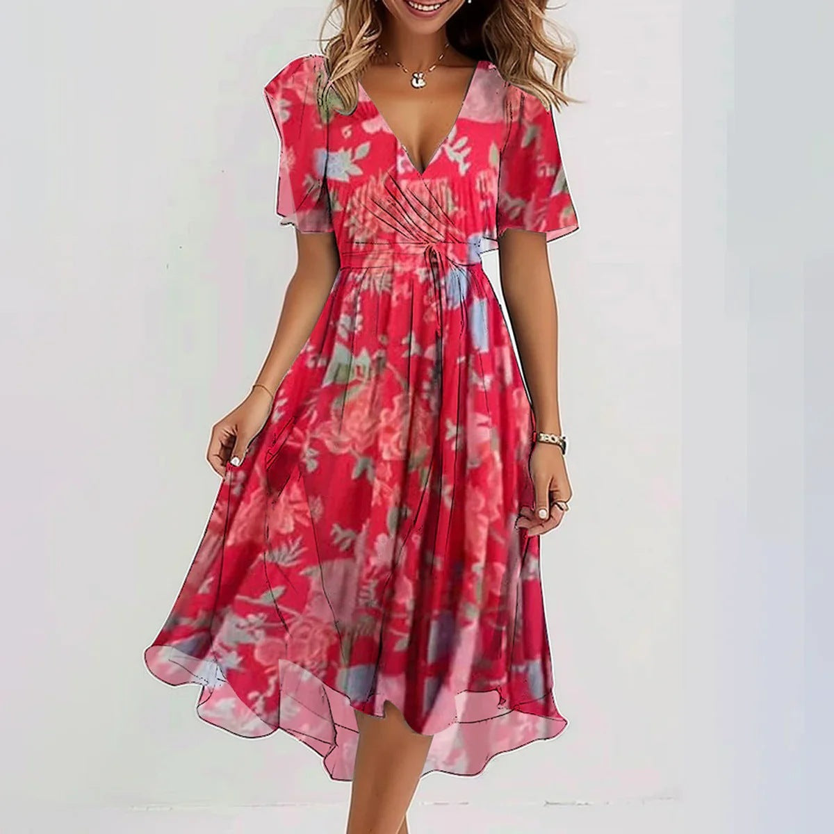 GRACE | Sleeveless summer dress in breathable fabric