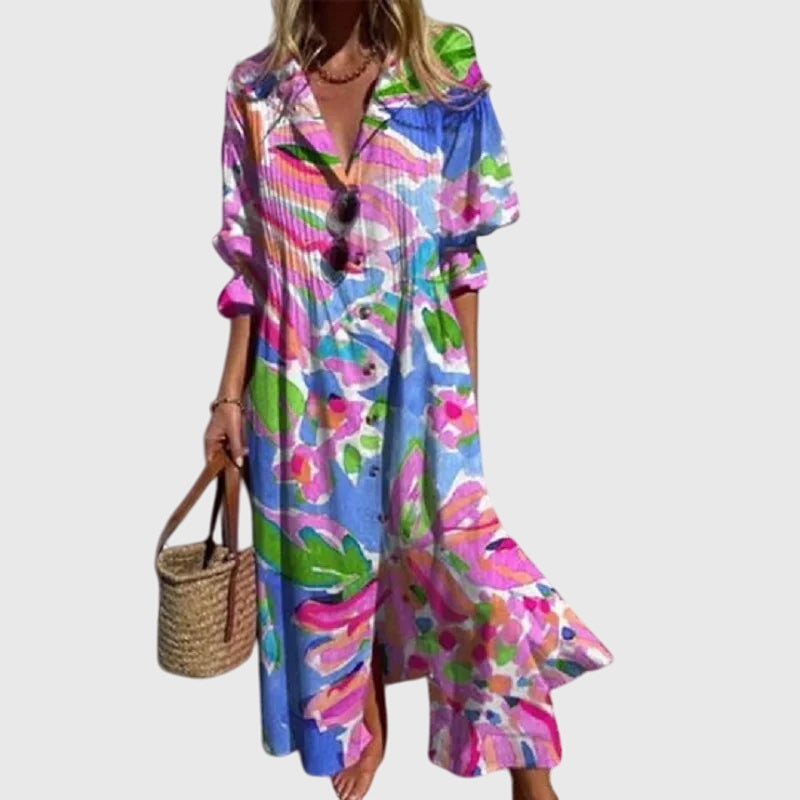 ZARIAH | Flowy bohemian dress with relaxed silhouette