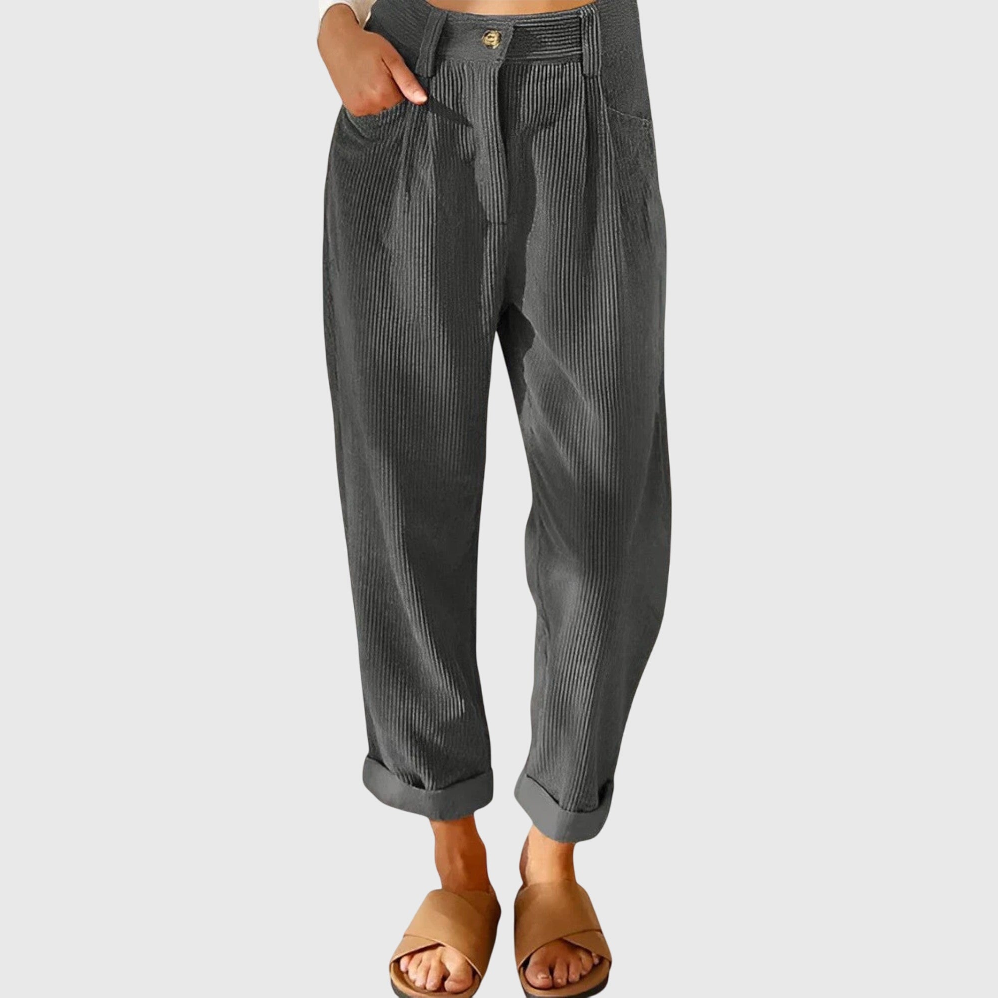 JANA | Straight-cut corduroy pants