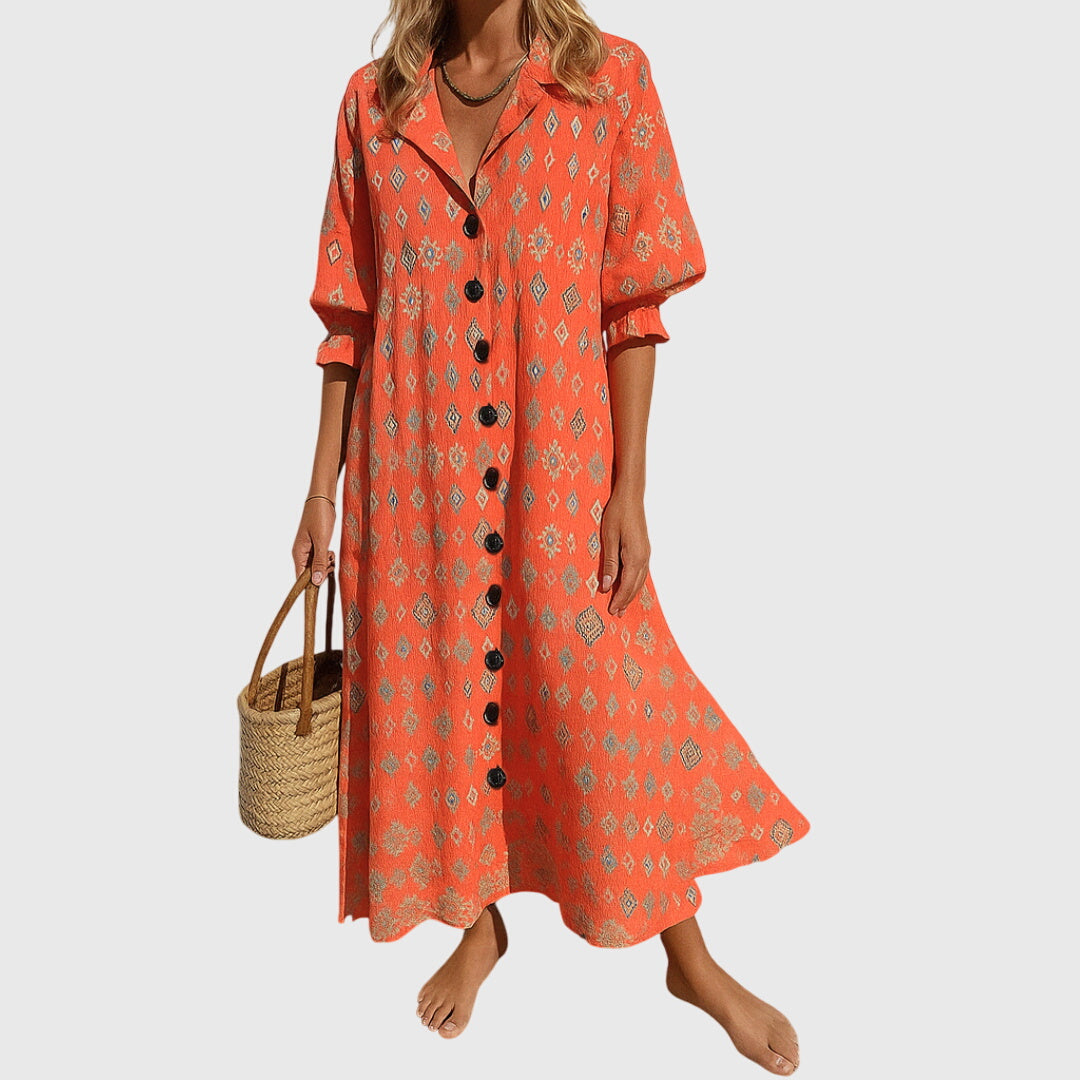 JASMINE | Breezy slimming dress with lace accents