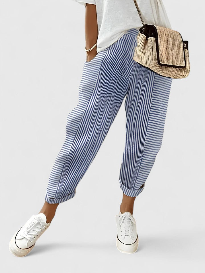 ELVIRA | Soft-touch pants with stretch waistband